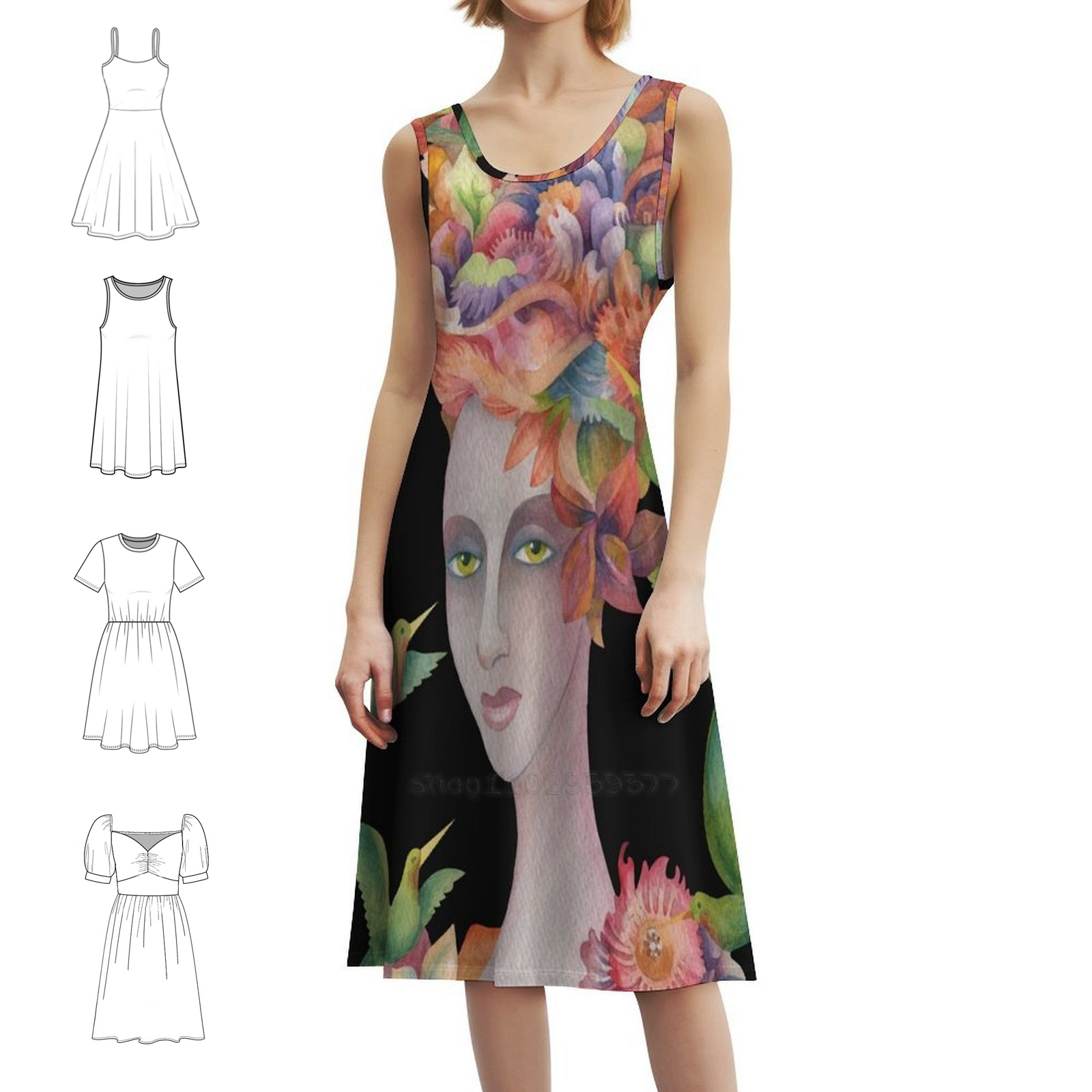 Smocked Dress Women - Who'S That Girl ? #4 Floral