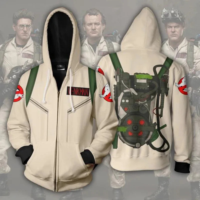 Women'S Fashion Zip Hoodie - 2025 Halloween Cosplay Fashion Ghost busters