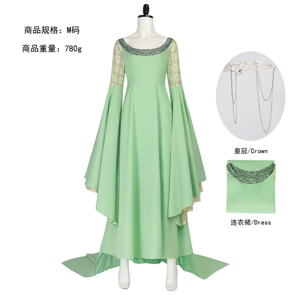 Women Queen Fashion - Halloween Costumes Arwen Cosplay Costume The
