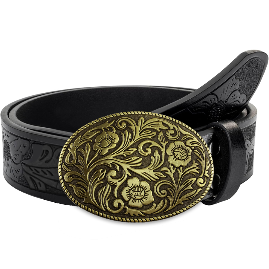 Tang Grass Pattern Buckle Belt - Women Fashion Nz ulasan dan harga