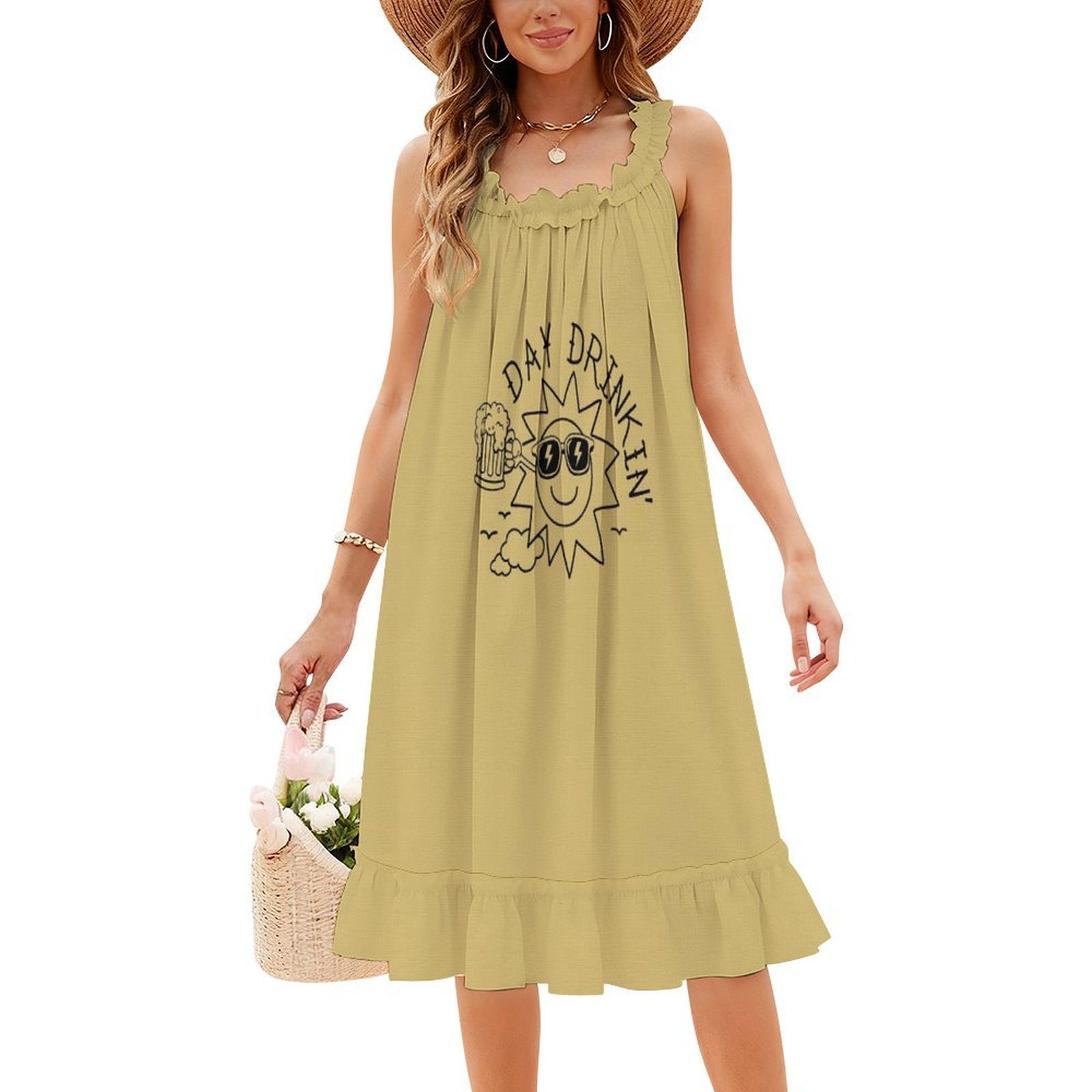 Funny Beer Vintage Beer Day Dr - Smocked Dress Women ulasan dan harga
