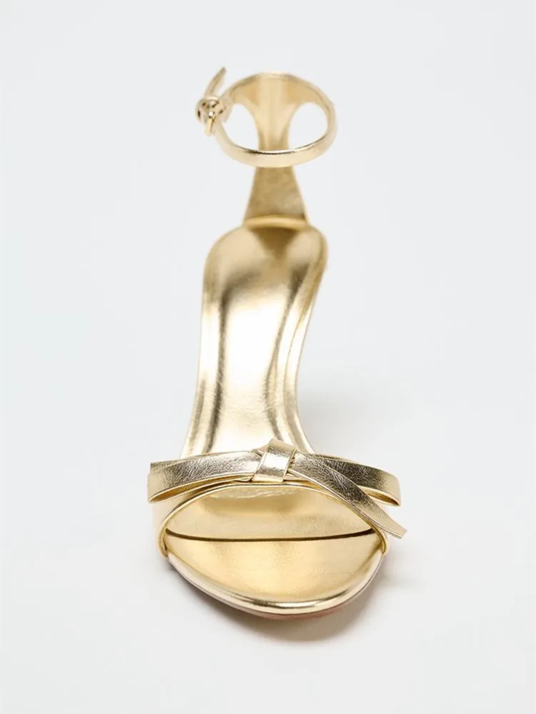 Elegant Golden Bow Brand High  - Women'S Fashion Brand Shoes ulasan dan harga