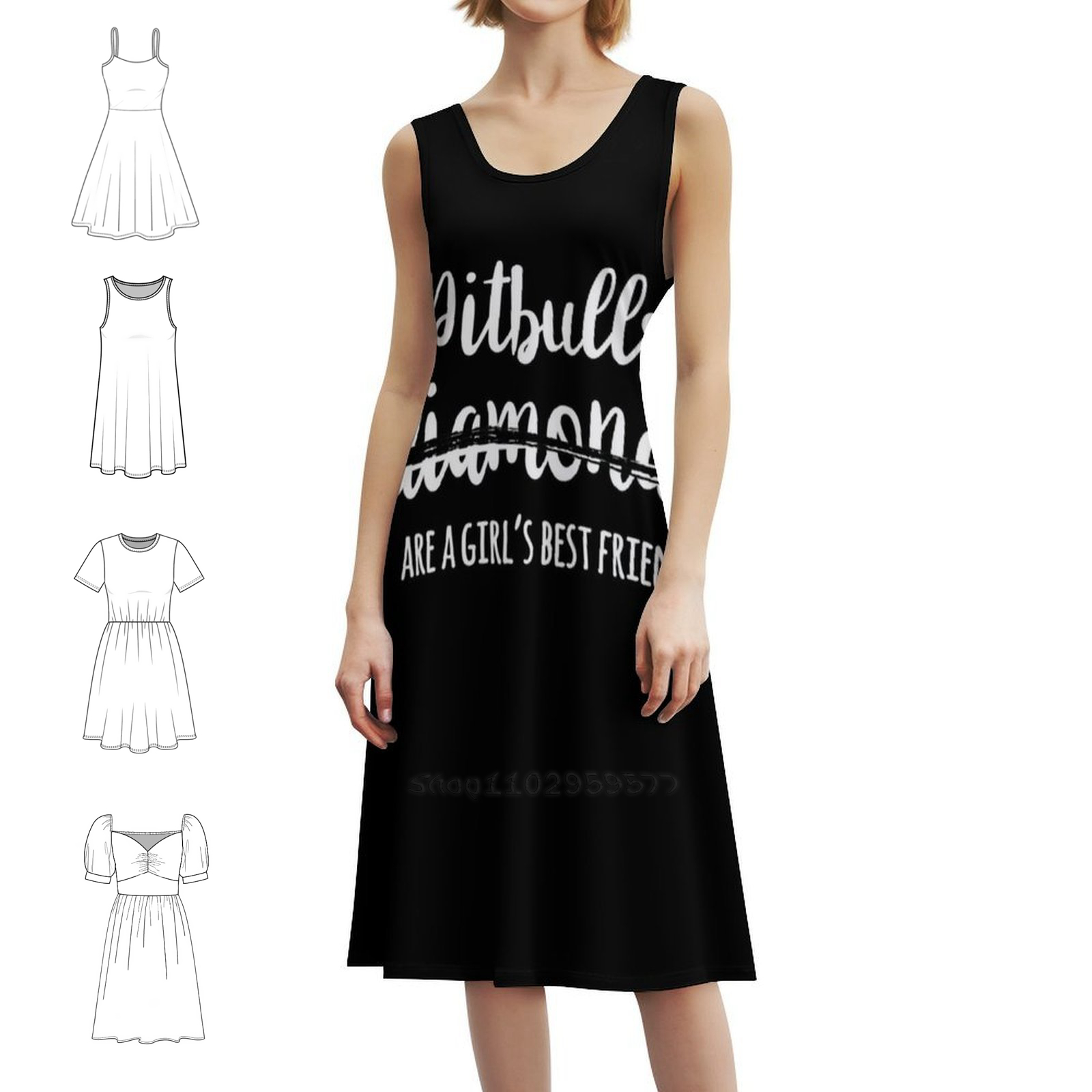 Pitbulls Are A Girl'S Best Fri - Smocked Dress Women ulasan dan harga