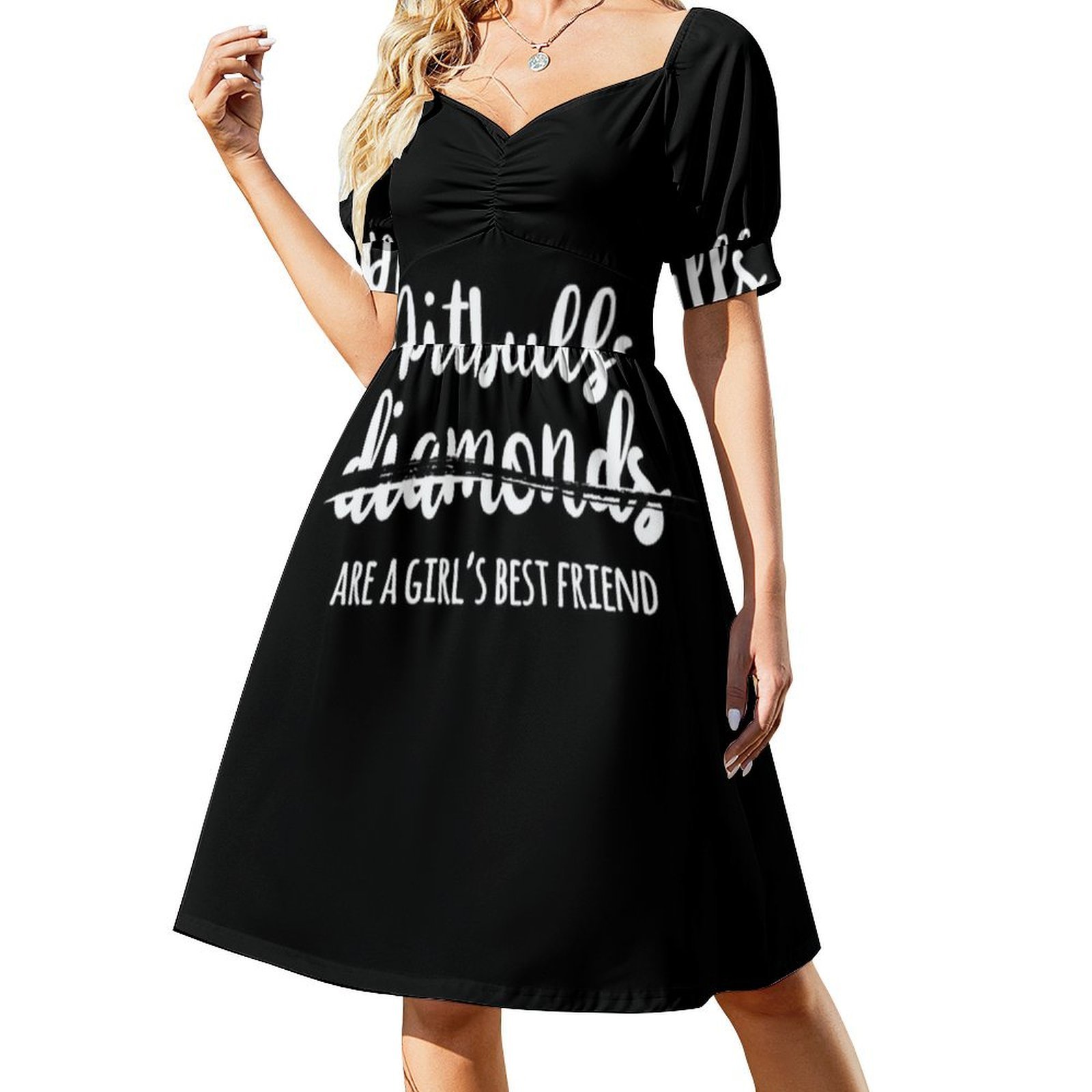 Pitbulls Are A Girl'S Best Fri - Smocked Dress Women ulasan dan harga