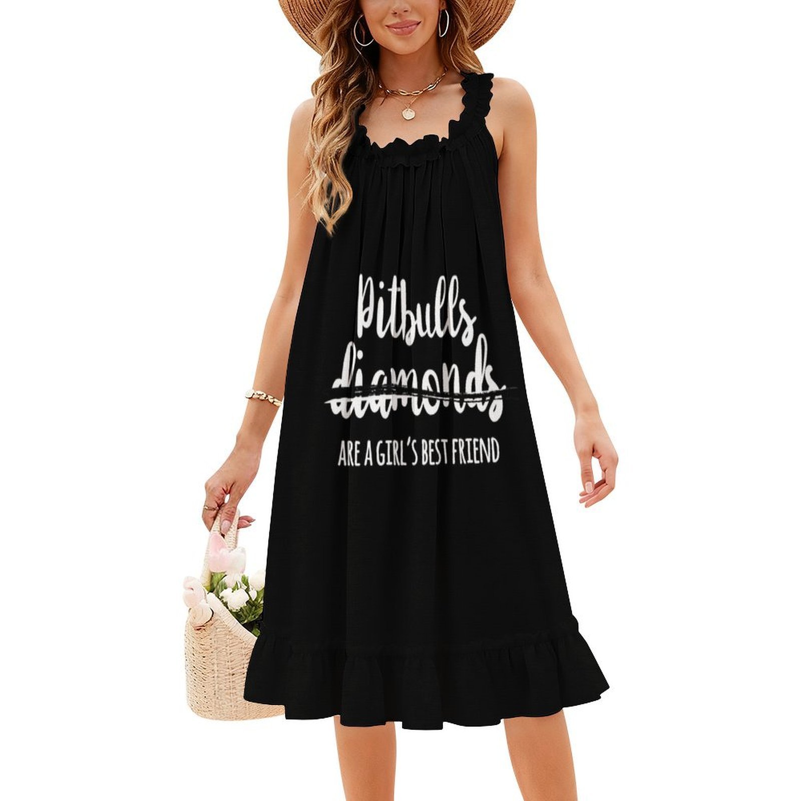 Pitbulls Are A Girl'S Best Fri - Smocked Dress Women ulasan dan harga