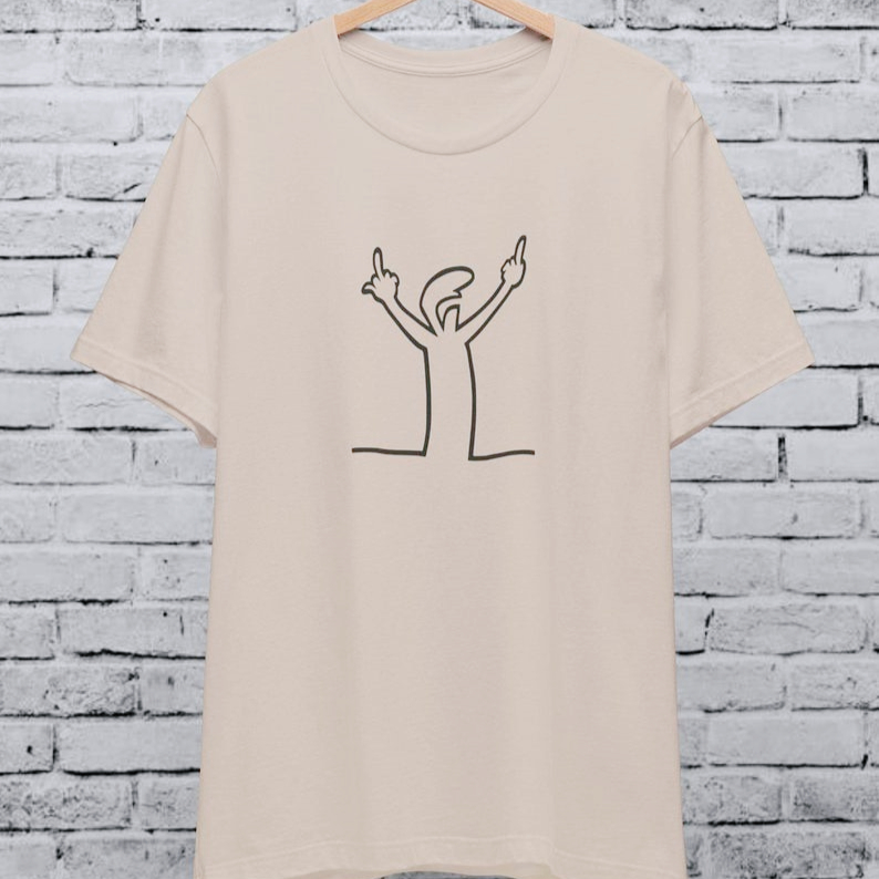 Angry La Linea Unisex T-Shirt  - Women'S Fashion From The 80S ulasan dan harga