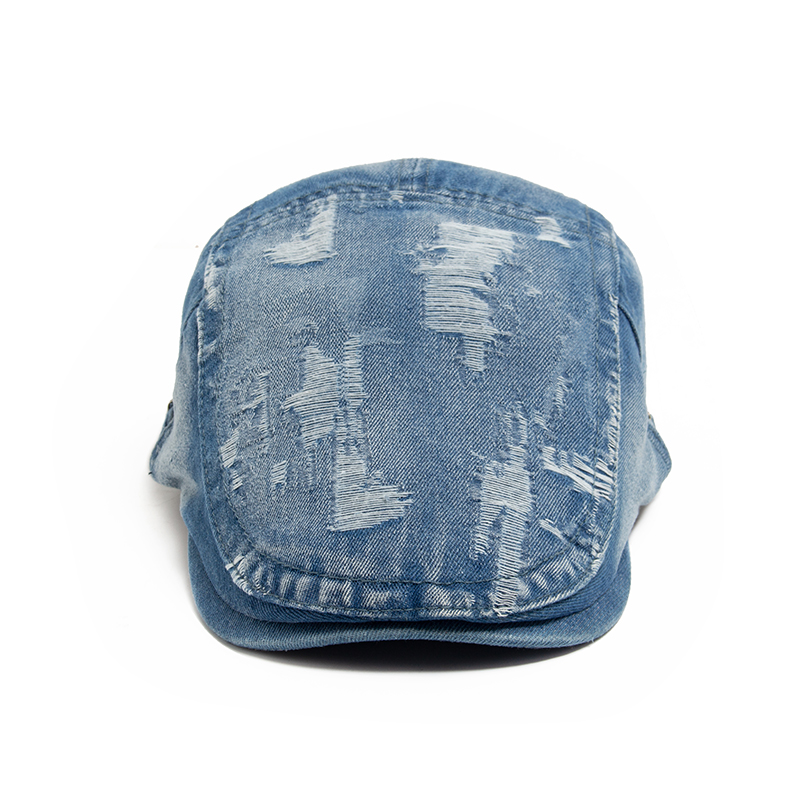 Fashion Men Ripped Denim Beret - Women Fashion Nz ulasan dan harga