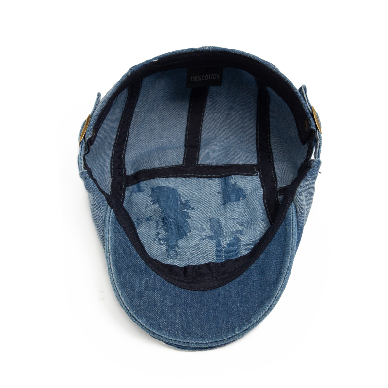 Fashion Men Ripped Denim Beret - Women Fashion Nz ulasan dan harga