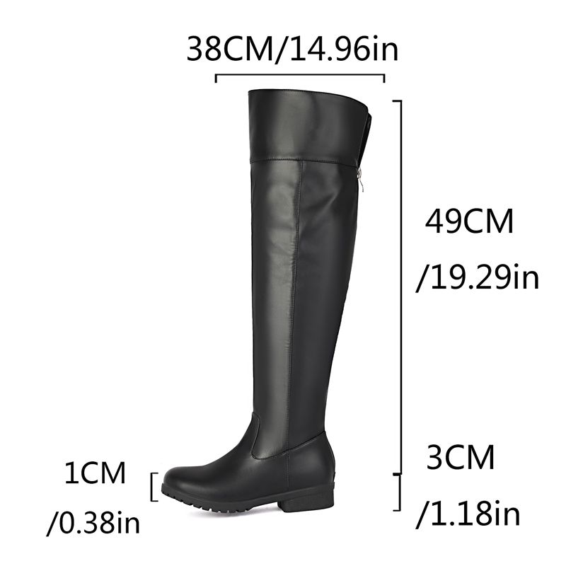 Fashion Women Thigh Boots Roun - Women Fashion Over 50 ulasan dan harga