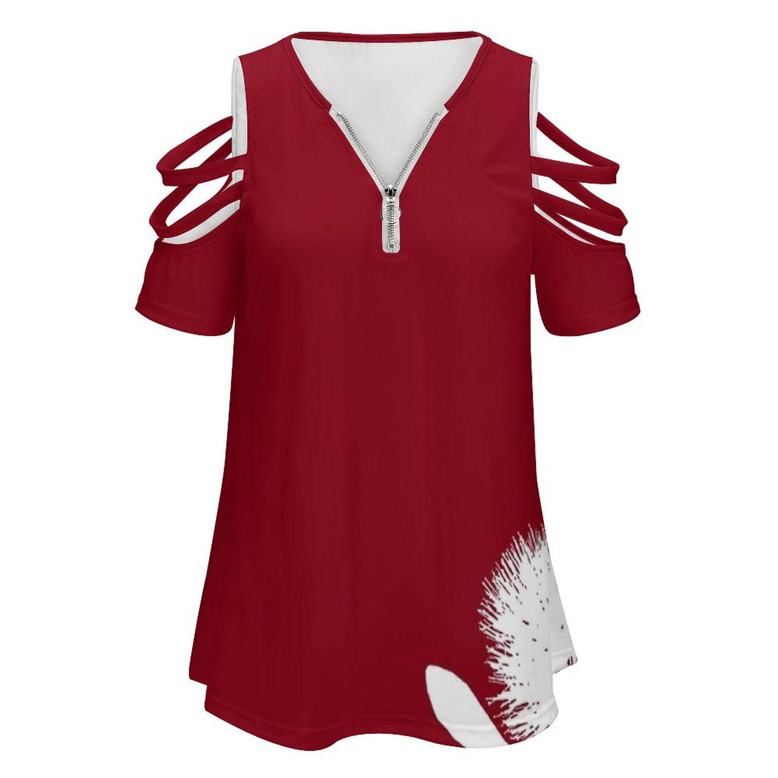 Pohutukawa-White On Red Women  - Women Fashion Nz ulasan dan harga