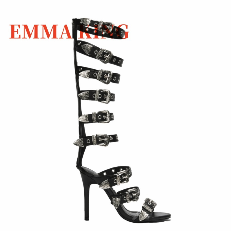 Womens Round Toe High Heels Ba - Women'S Fashion Knee High Boots ulasan dan harga