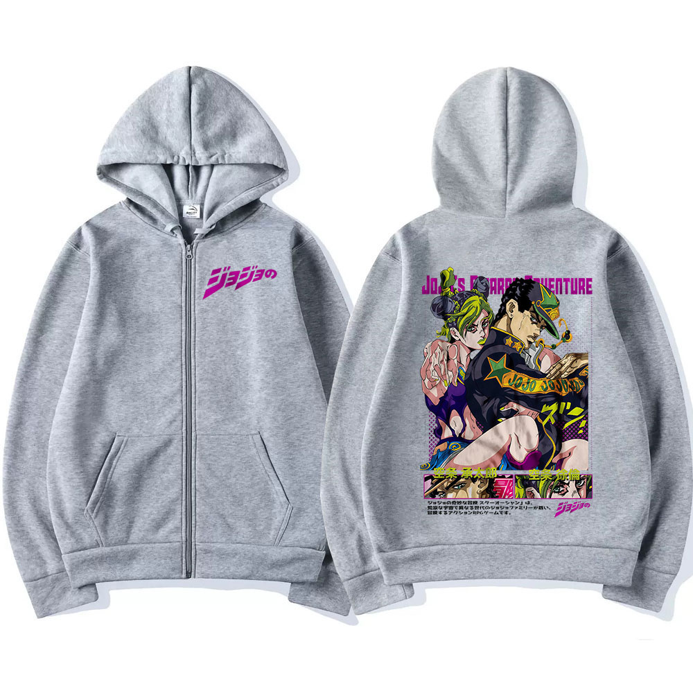 Anime Jojo Bizarre Adventure Z - Women'S Fashion Zip Hoodie ulasan dan harga