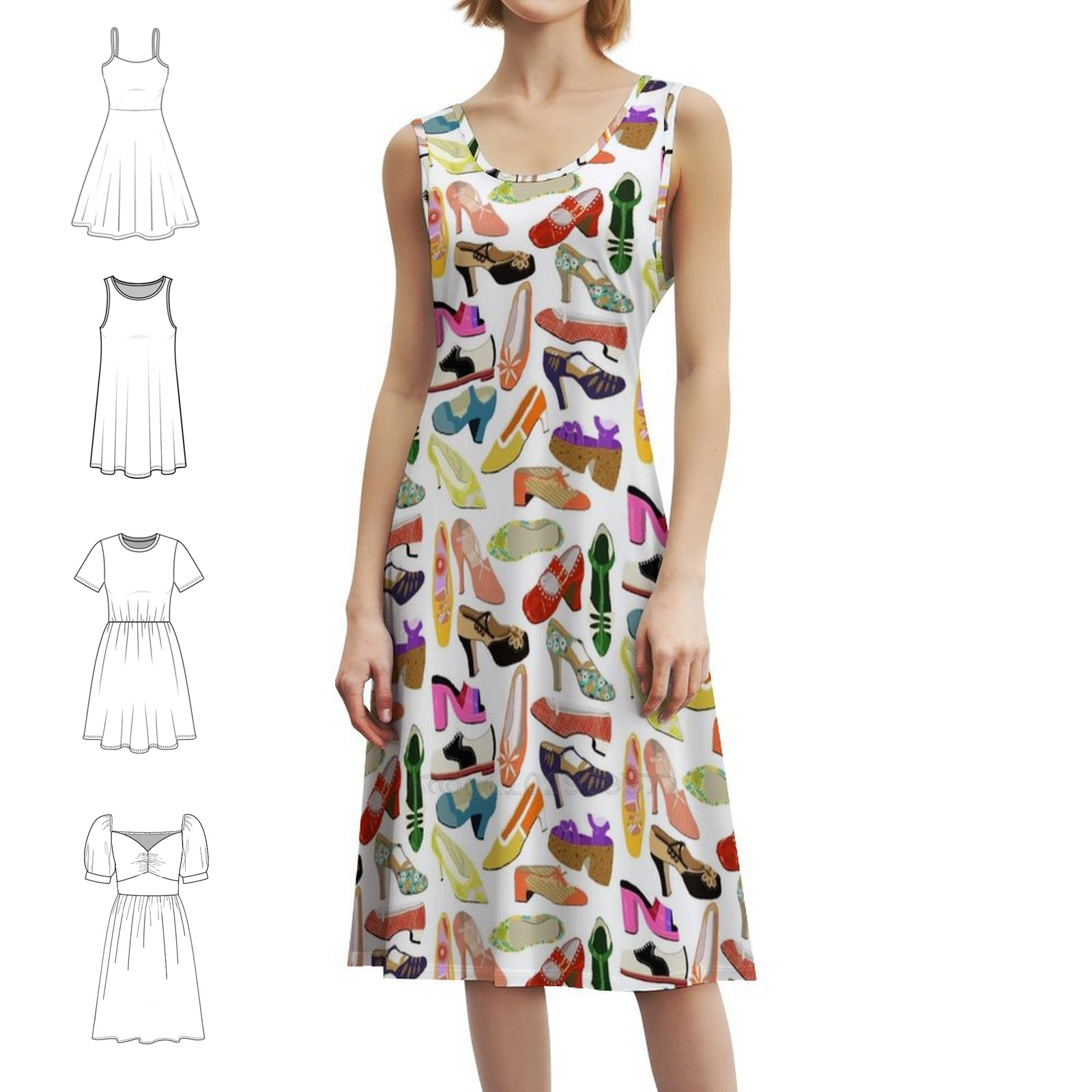 Vintage Shoe Collection Floral - Smocked Dress Women ulasan dan harga