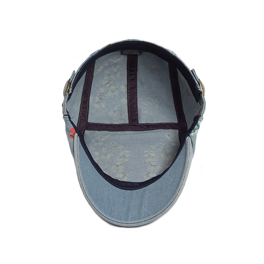 New Vintage Print Denim Beret  - Women Fashion Nz ulasan dan harga