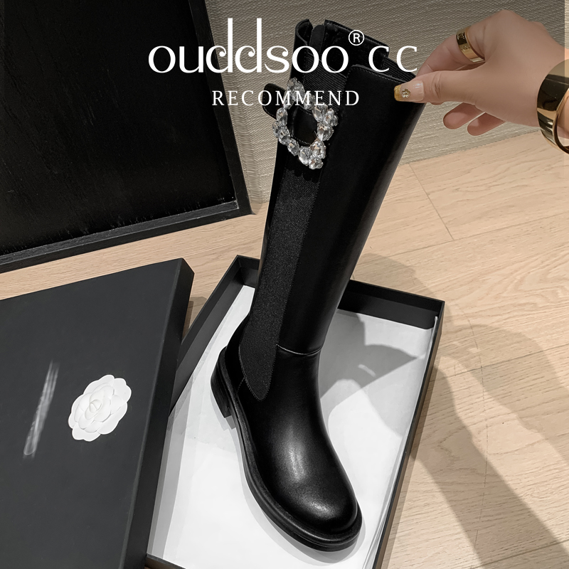 Ods Women's Black Knee-High Bo - Women'S Fashion Riding Boots ulasan dan harga