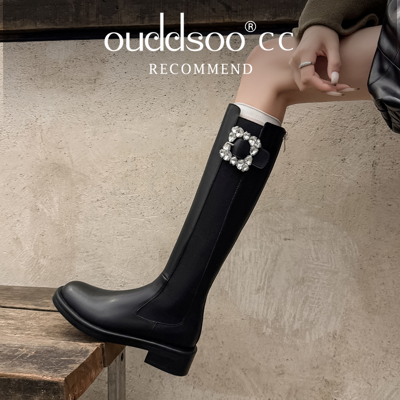 Ods Women's Black Knee-High Bo - Women'S Fashion Riding Boots ulasan dan harga