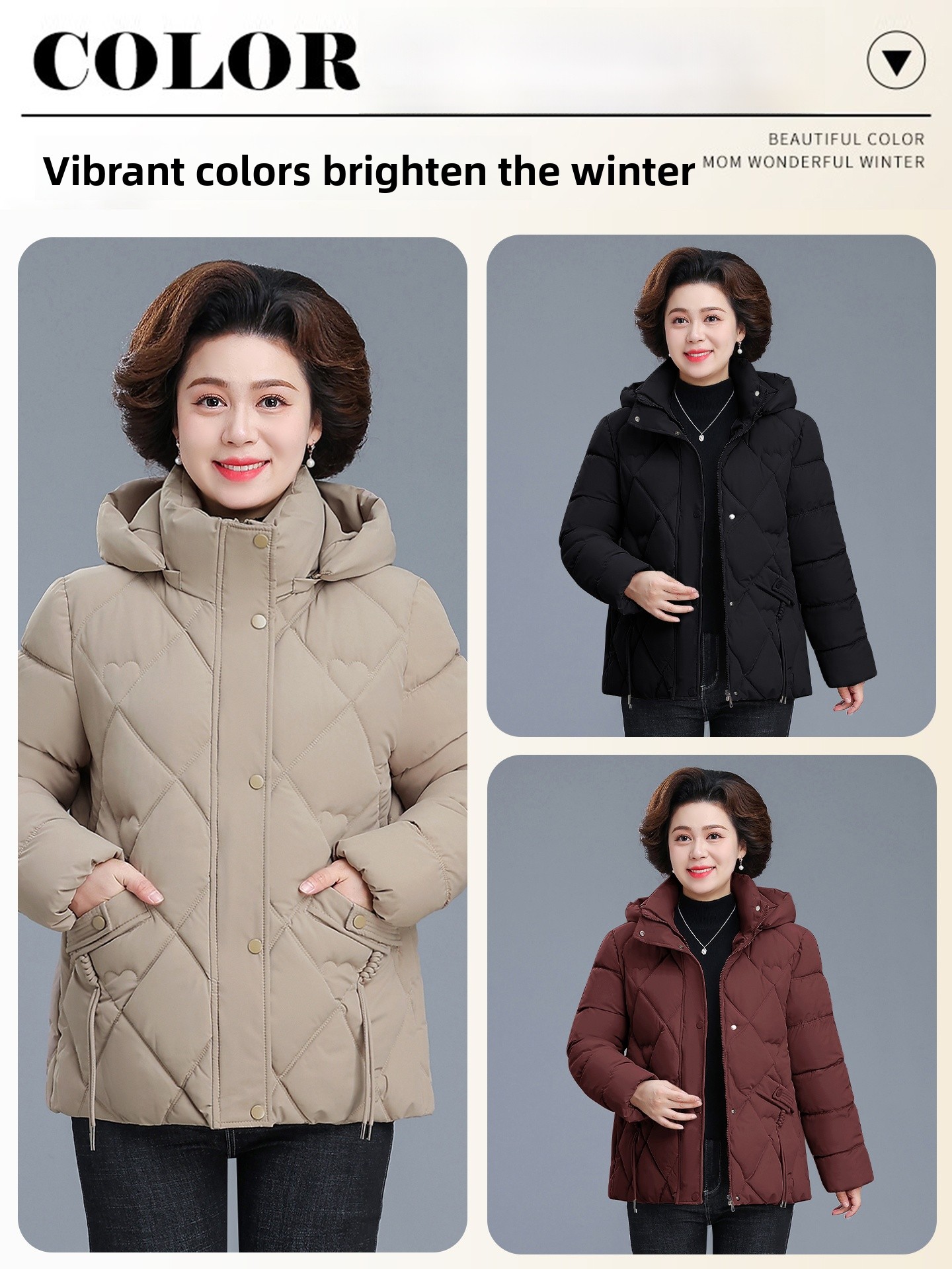 Thickened down Cotton Jacket f - Women Fashion Over 50 ulasan dan harga