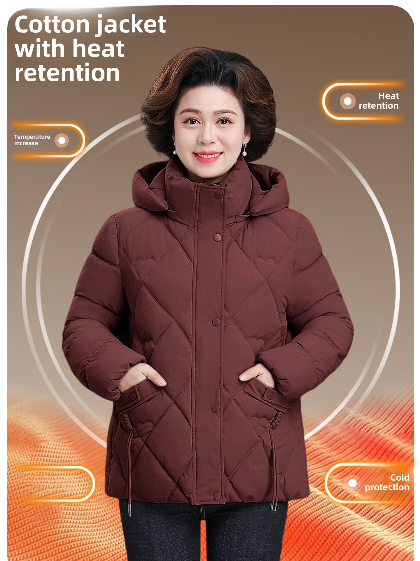 Thickened down Cotton Jacket f - Women Fashion Over 50 ulasan dan harga