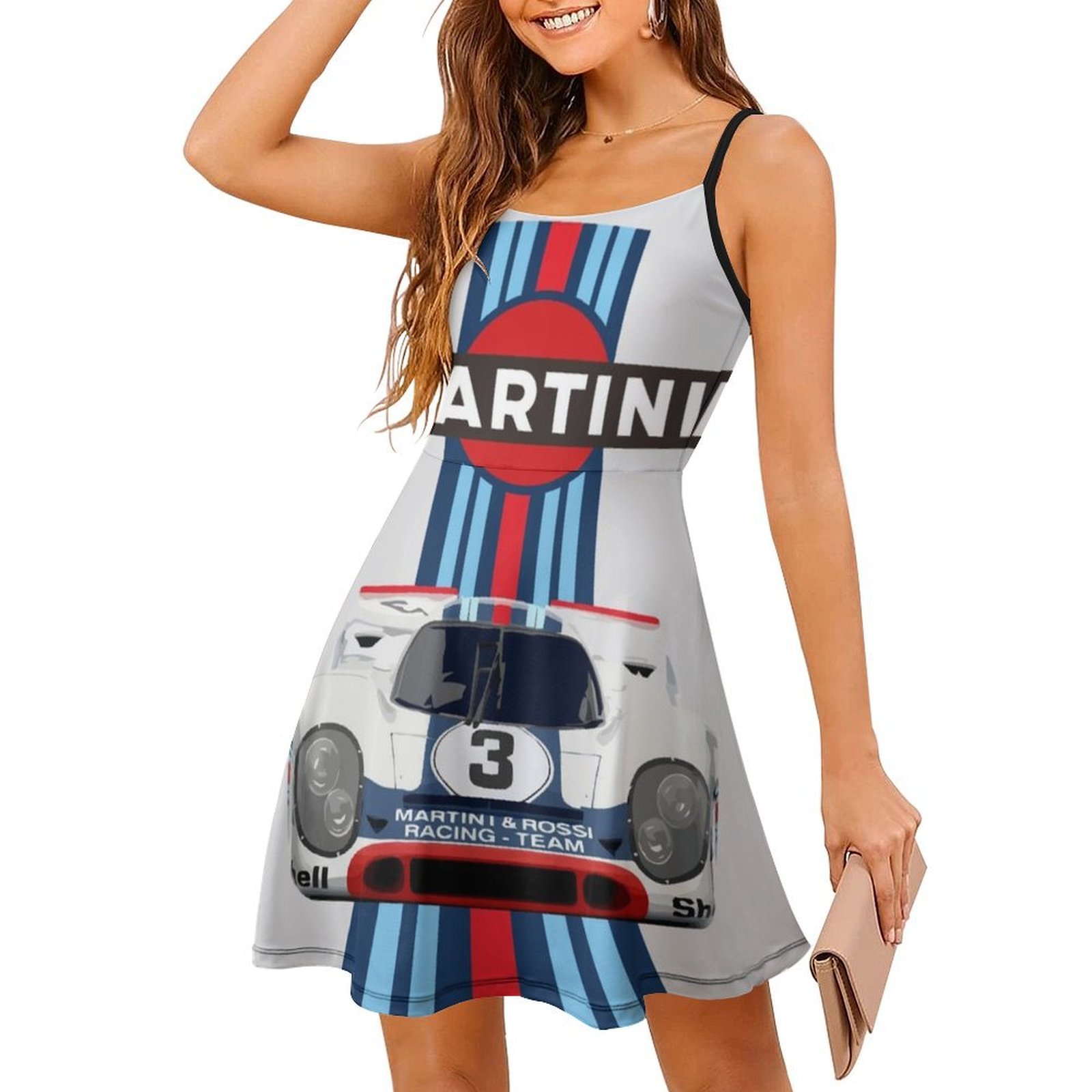 Racing Stripes-Porsch 917 No 3 - Smocked Dress Women ulasan dan harga