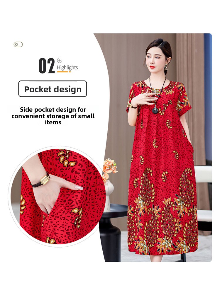 Elegant Mid-Length Cotton Silk - Women Fashion Over 50 ulasan dan harga