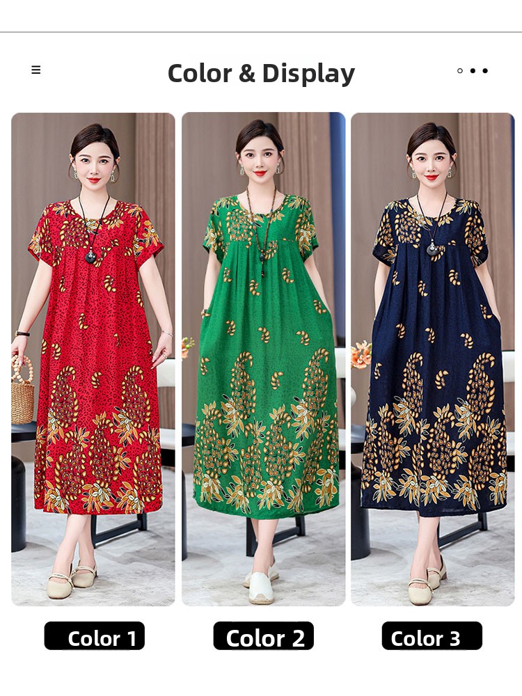 Elegant Mid-Length Cotton Silk - Women Fashion Over 50 ulasan dan harga
