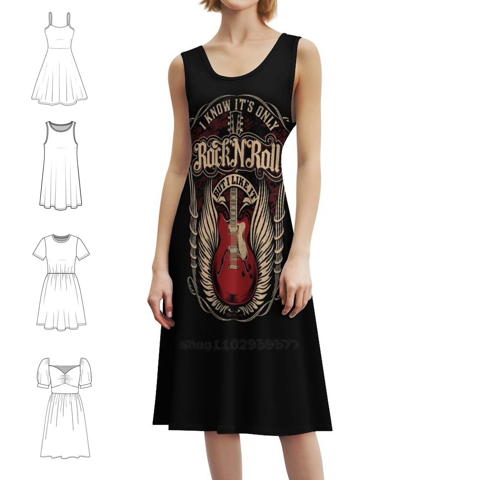 It&X27 ; S Only Rock &X27 ; N& - Smocked Dress Women ulasan dan harga