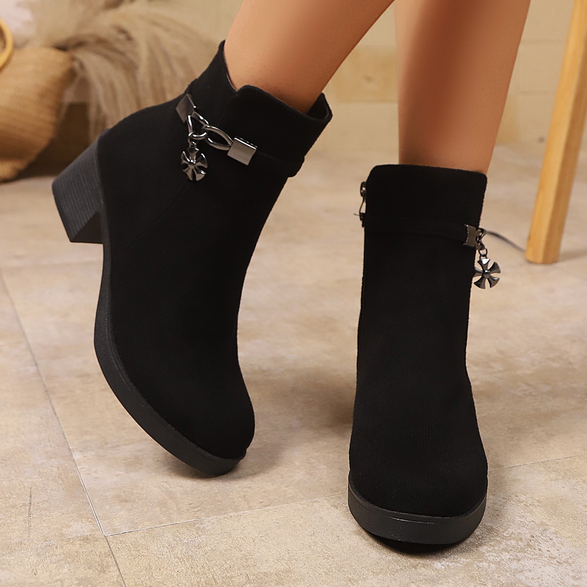 Fashionable New Round Toe Comf - Women'S Fashion Riding Boots ulasan dan harga