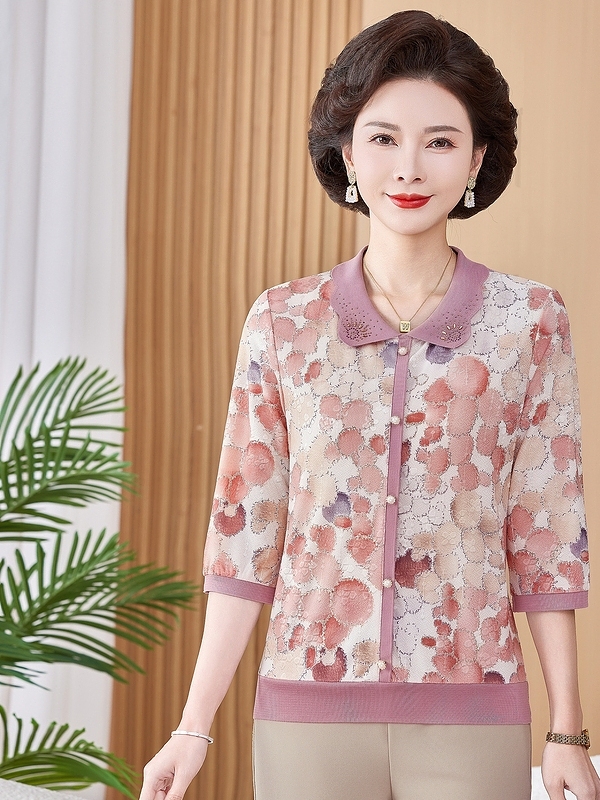 Ice Silk Elastic Printed Short - Women Fashion Over 50 ulasan dan harga
