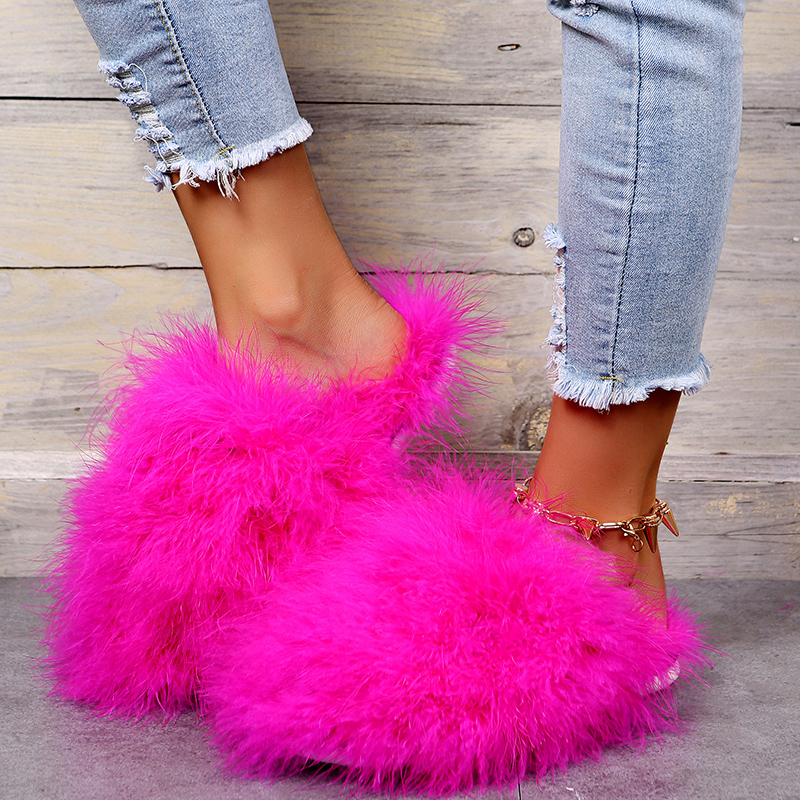 Women Luxury Fur Slippers 2025 - Women'S Fashion Spring 2025 ulasan dan harga