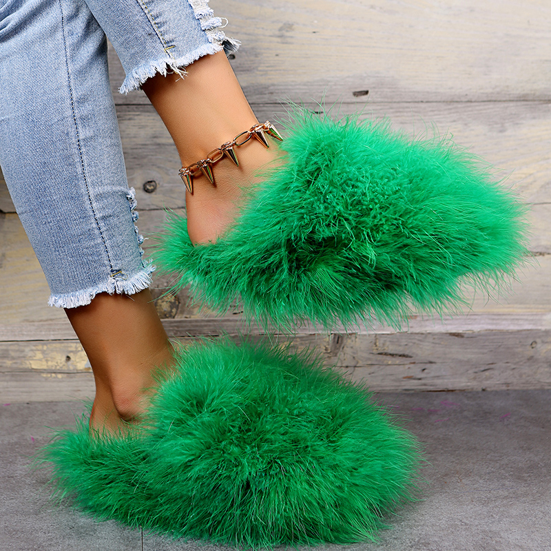 Women Luxury Fur Slippers 2025 - Women'S Fashion Spring 2025 ulasan dan harga