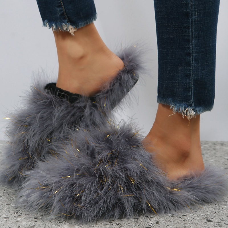 Women Luxury Fur Slippers 2025 - Women'S Fashion Spring 2025 ulasan dan harga