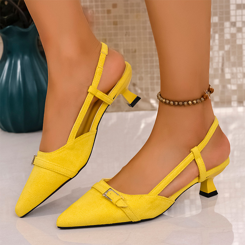 Fashion Yellow High Heels Sand - Women'S Fashion Spring 2025 ulasan dan harga