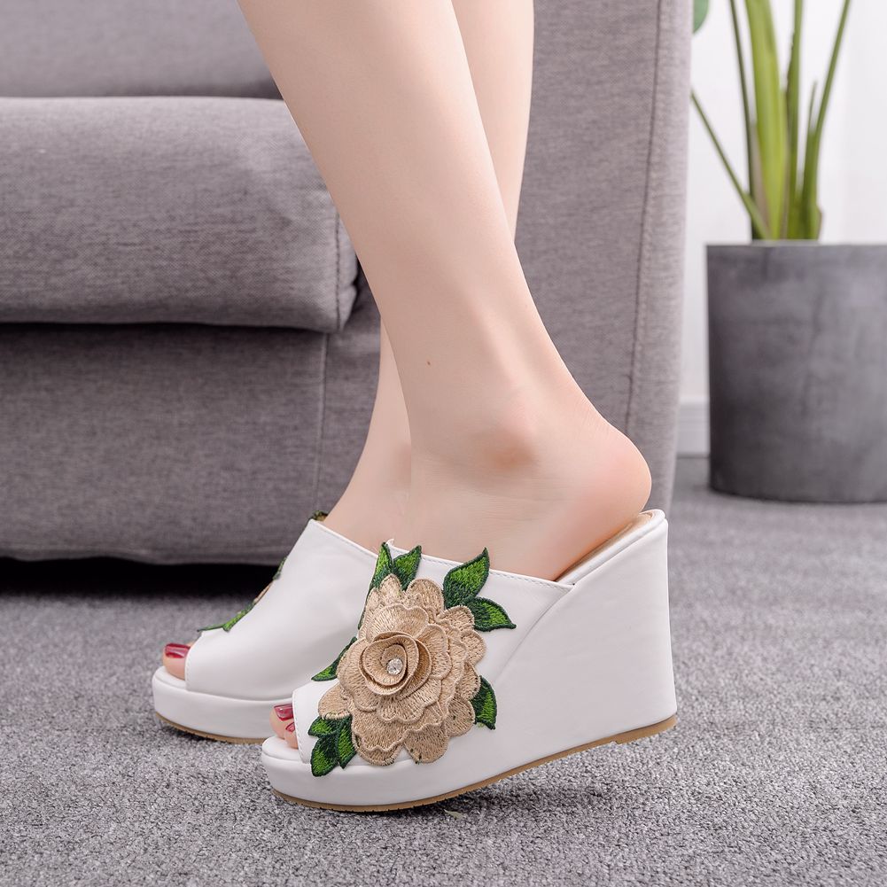 Womens Flower Open Toe Fashion - Women Queen Fashion ulasan dan harga