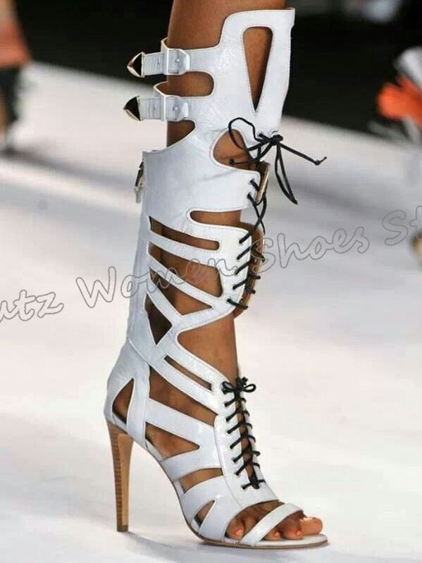 Sneaker Boot Knee High Lace-Up - Women'S Fashion Knee High Boots ulasan dan harga