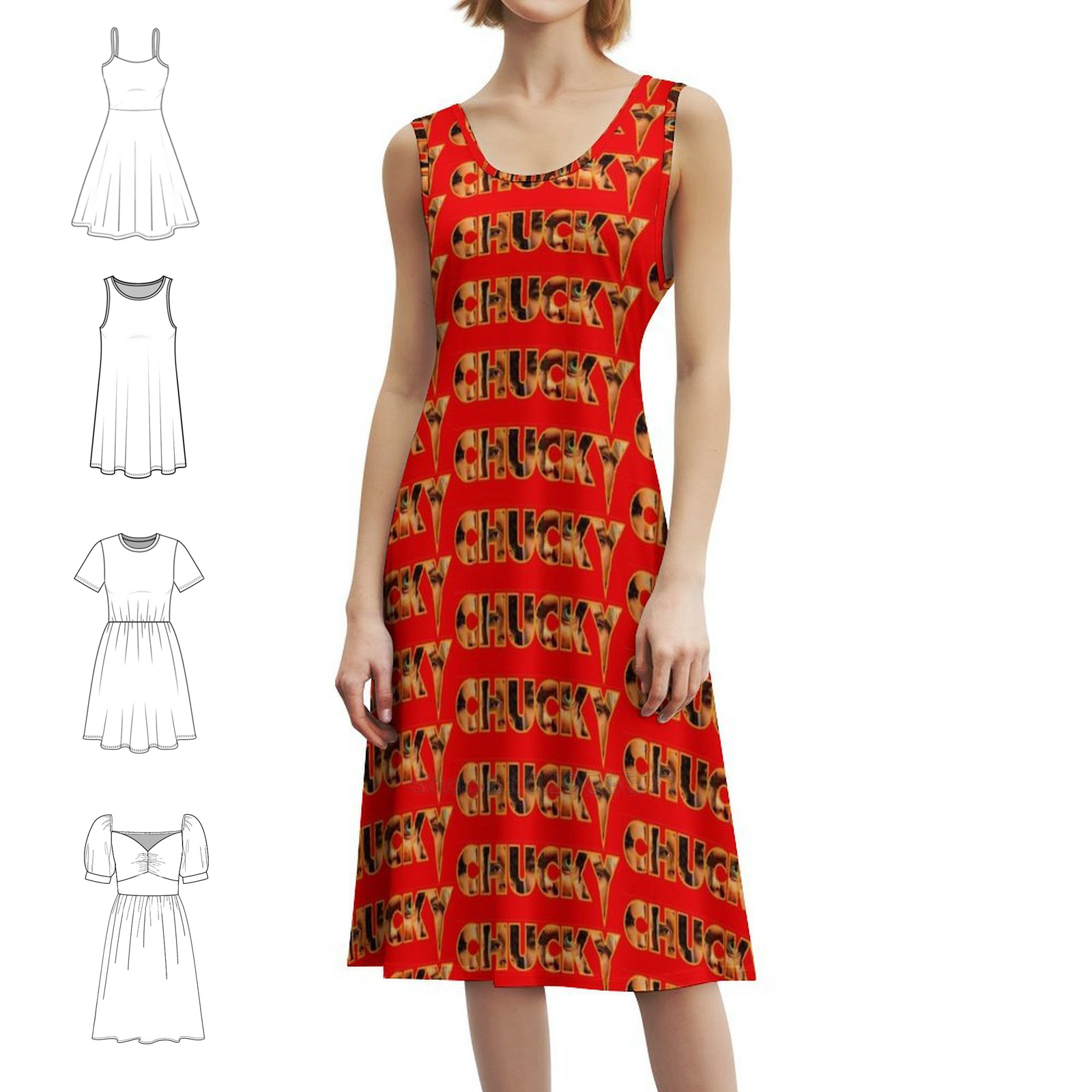 Chucky 2021 Title Block Floral - Smocked Dress Women ulasan dan harga