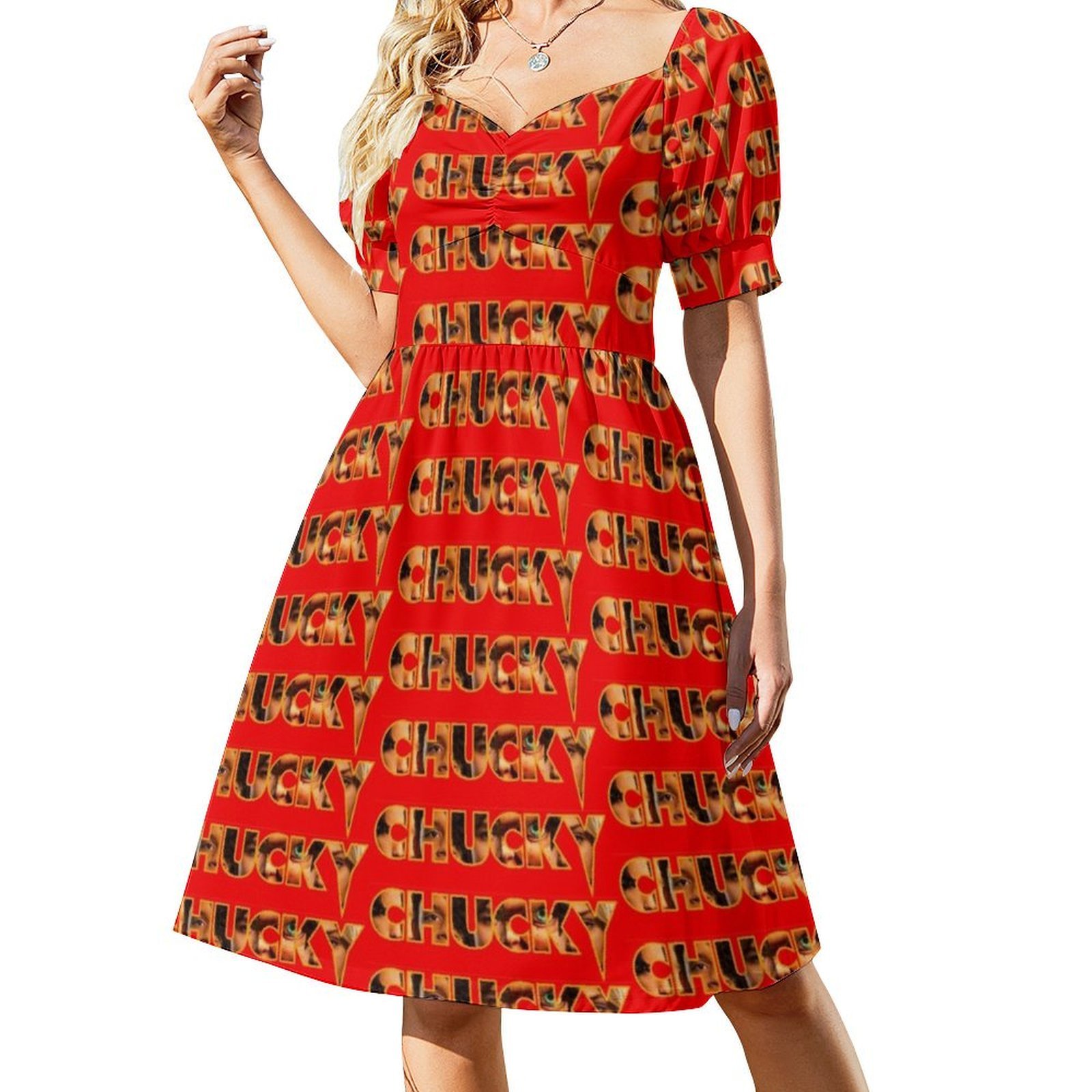 Chucky 2021 Title Block Floral - Smocked Dress Women ulasan dan harga