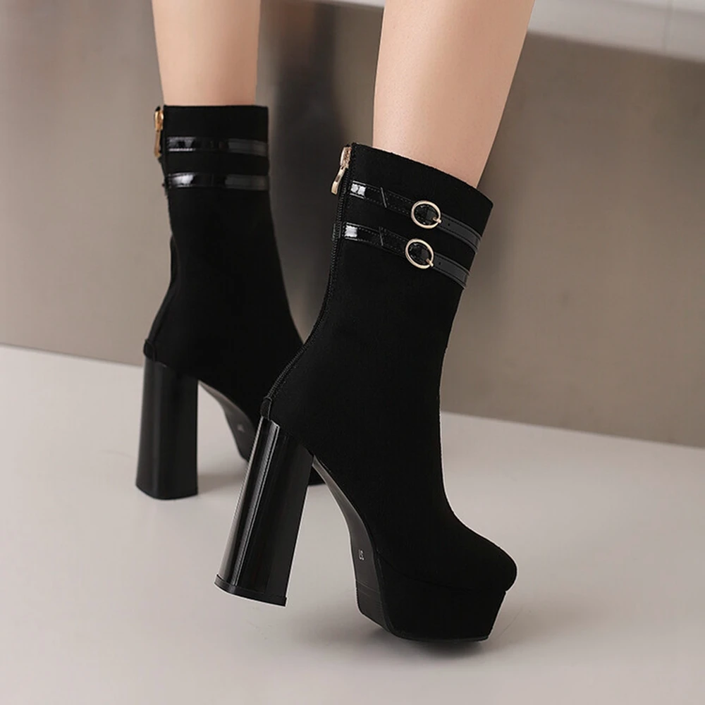 Ankle Boots Women Fashion Sued - Women'S Fashion Riding Boots ulasan dan harga