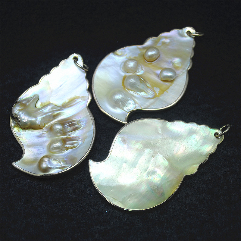 3PCS Nature Shell Pendants Mot - Women Fashion Nz ulasan dan harga