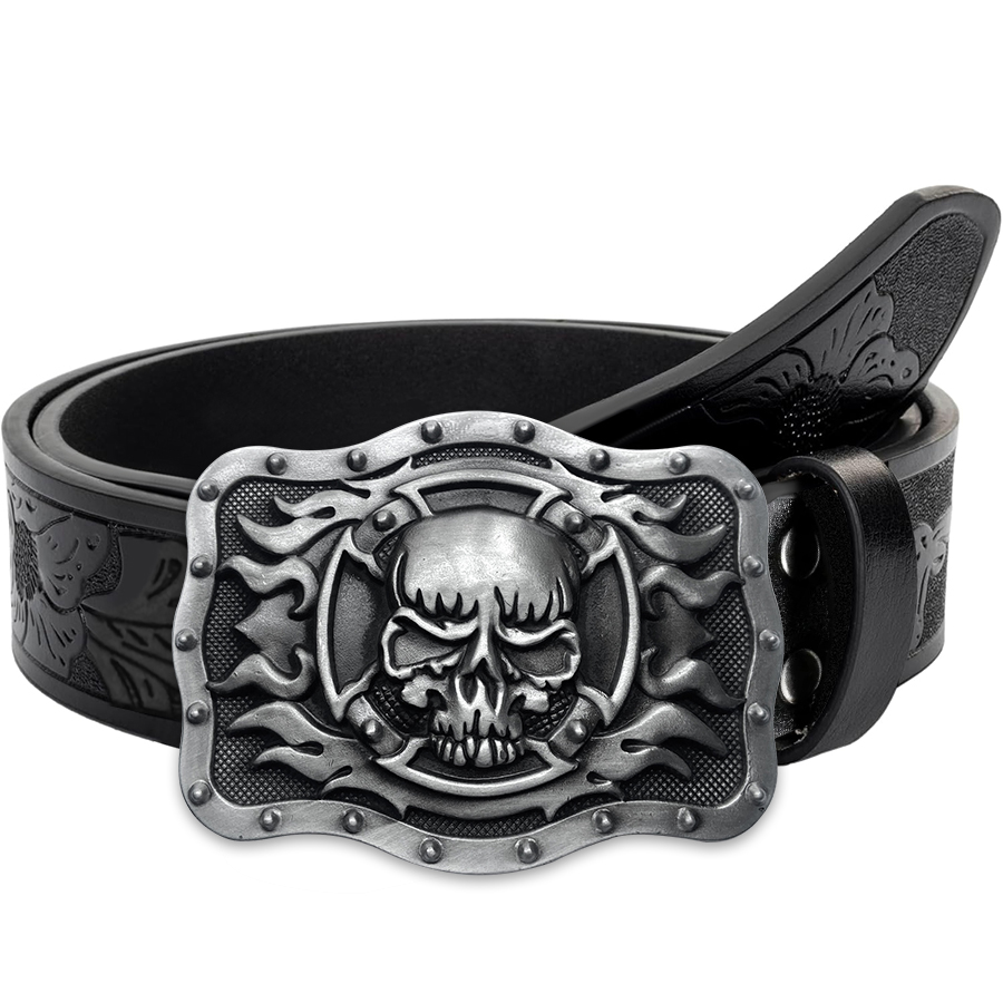 Skull Flame Belt Exquisite Car - Women Fashion Nz ulasan dan harga
