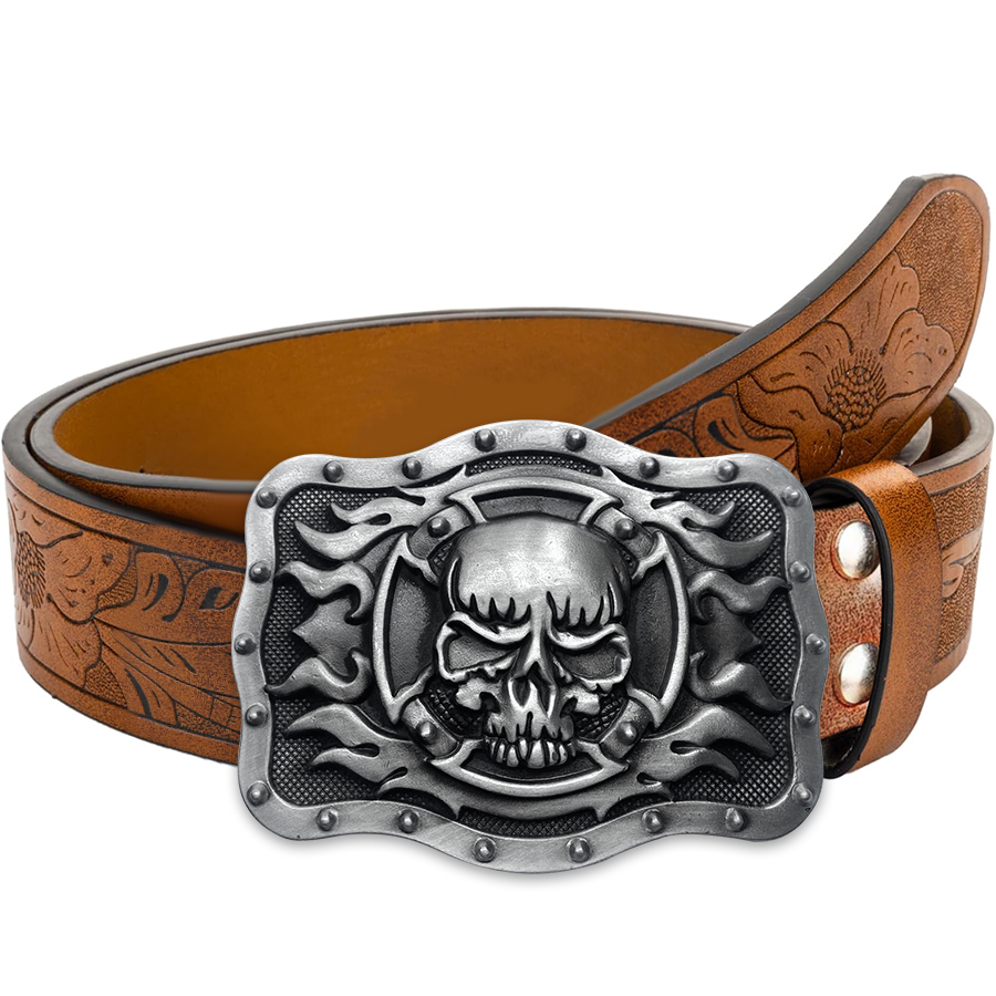 Skull Flame Belt Exquisite Car - Women Fashion Nz ulasan dan harga