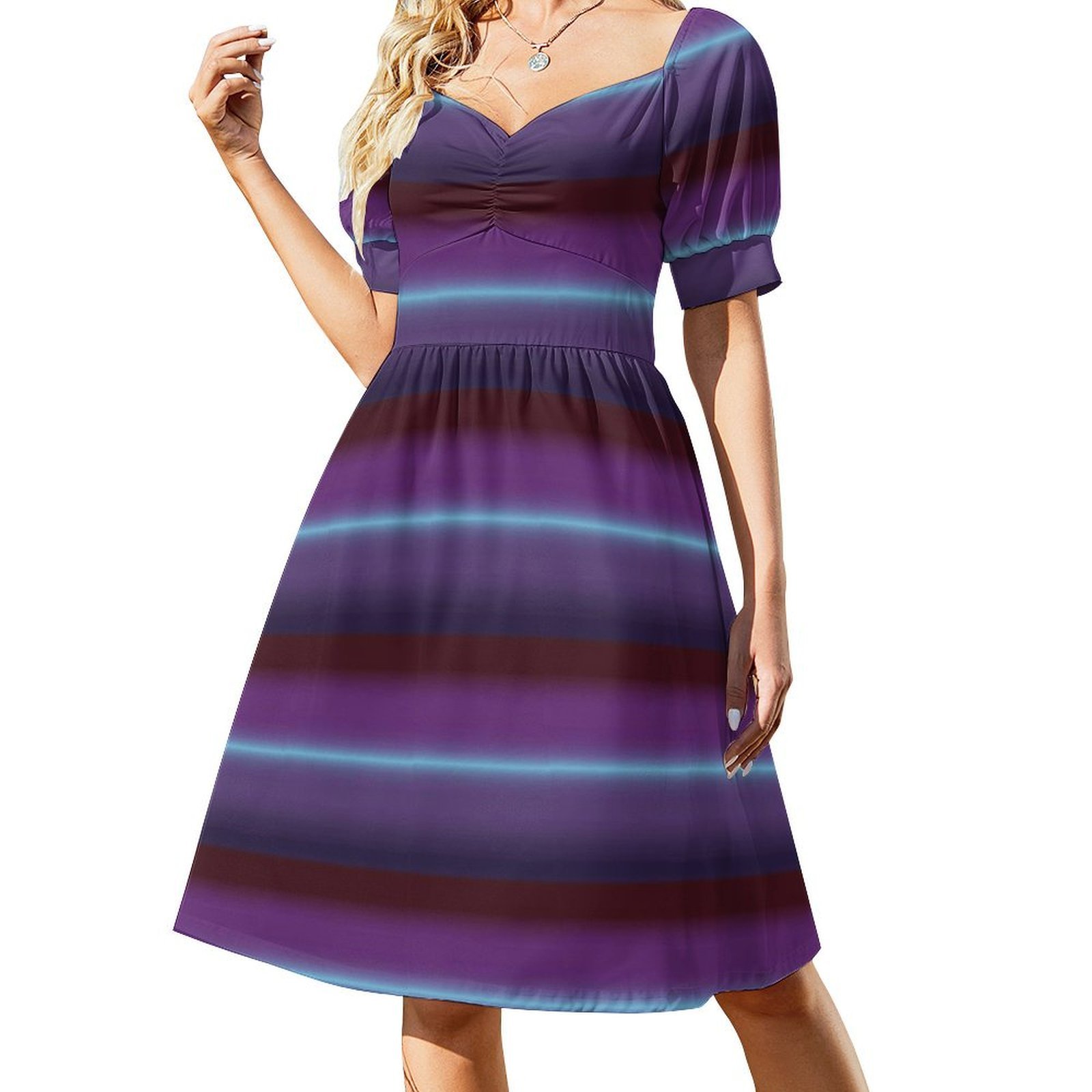 Gradient Floral Smock Dress Fo - Smocked Dress Women ulasan dan harga