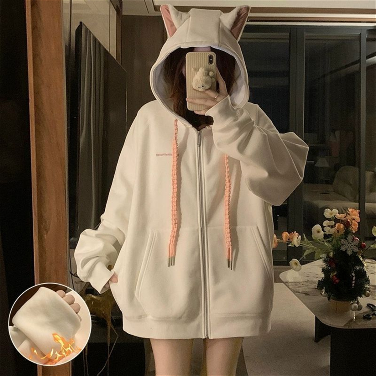 2025 Cute Girls Spring And Aut - Women'S Fashion Zip Hoodie ulasan dan harga