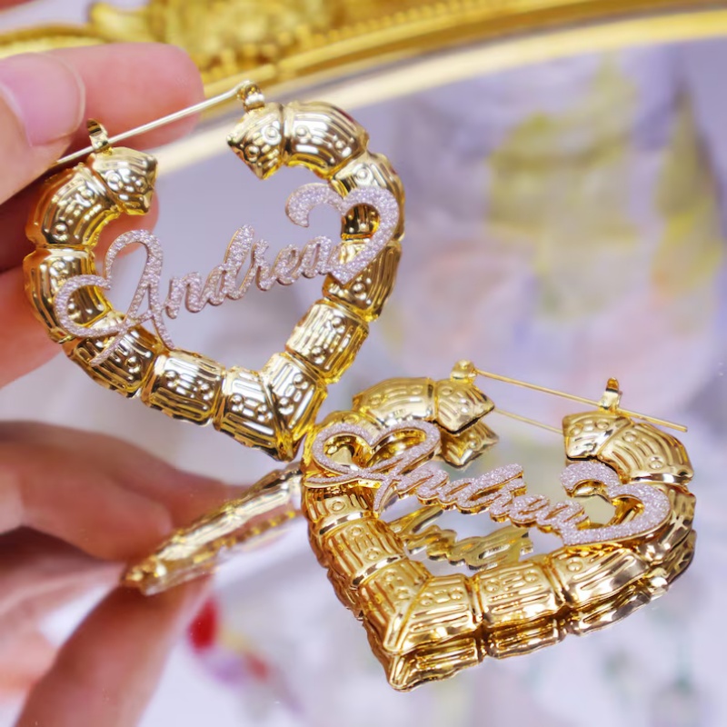 Customized Silver Heart Bamboo - Women Fashion Name Ideas ulasan dan harga