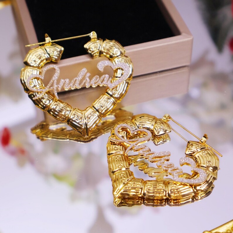 Customized Silver Heart Bamboo - Women Fashion Name Ideas ulasan dan harga
