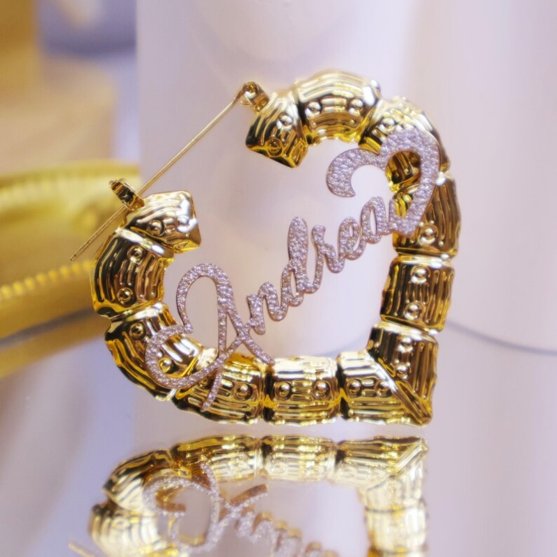 Customized Silver Heart Bamboo - Women Fashion Name Ideas ulasan dan harga