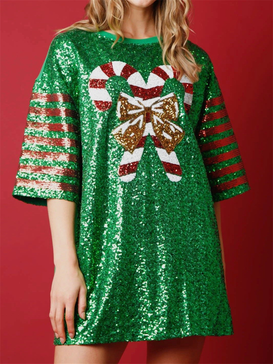 Women Sequined  Long T-Shirts  - Women'S Fashion Rugby Shirt ulasan dan harga