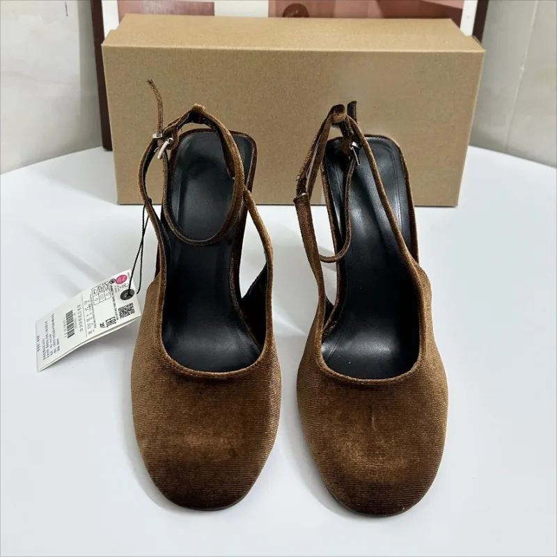 Retro Brown Suede Summer Women - Women'S Fashion Brand Shoes ulasan dan harga