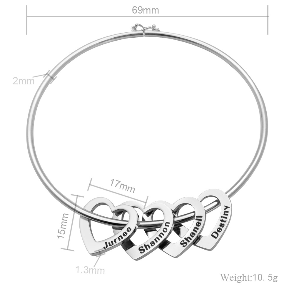 Customized Heart Charm Bracele - Women Fashion Name Ideas ulasan dan harga