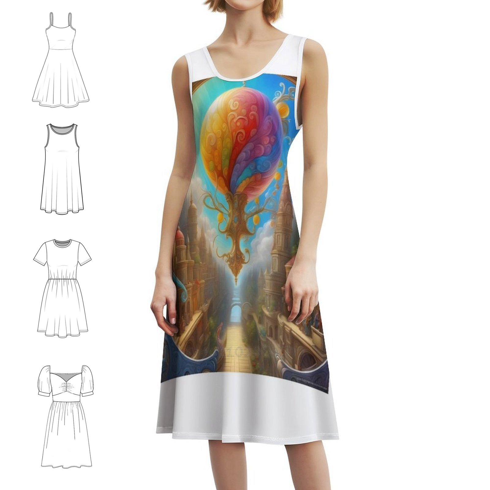 Painting Of Hope Floral Smock  - Smocked Dress Women ulasan dan harga