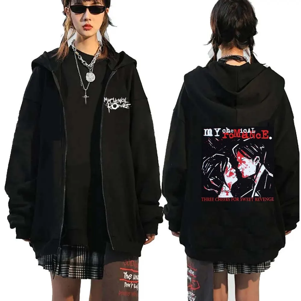 Rock Band My Chemical Romance  - Women'S Fashion Zip Hoodie ulasan dan harga